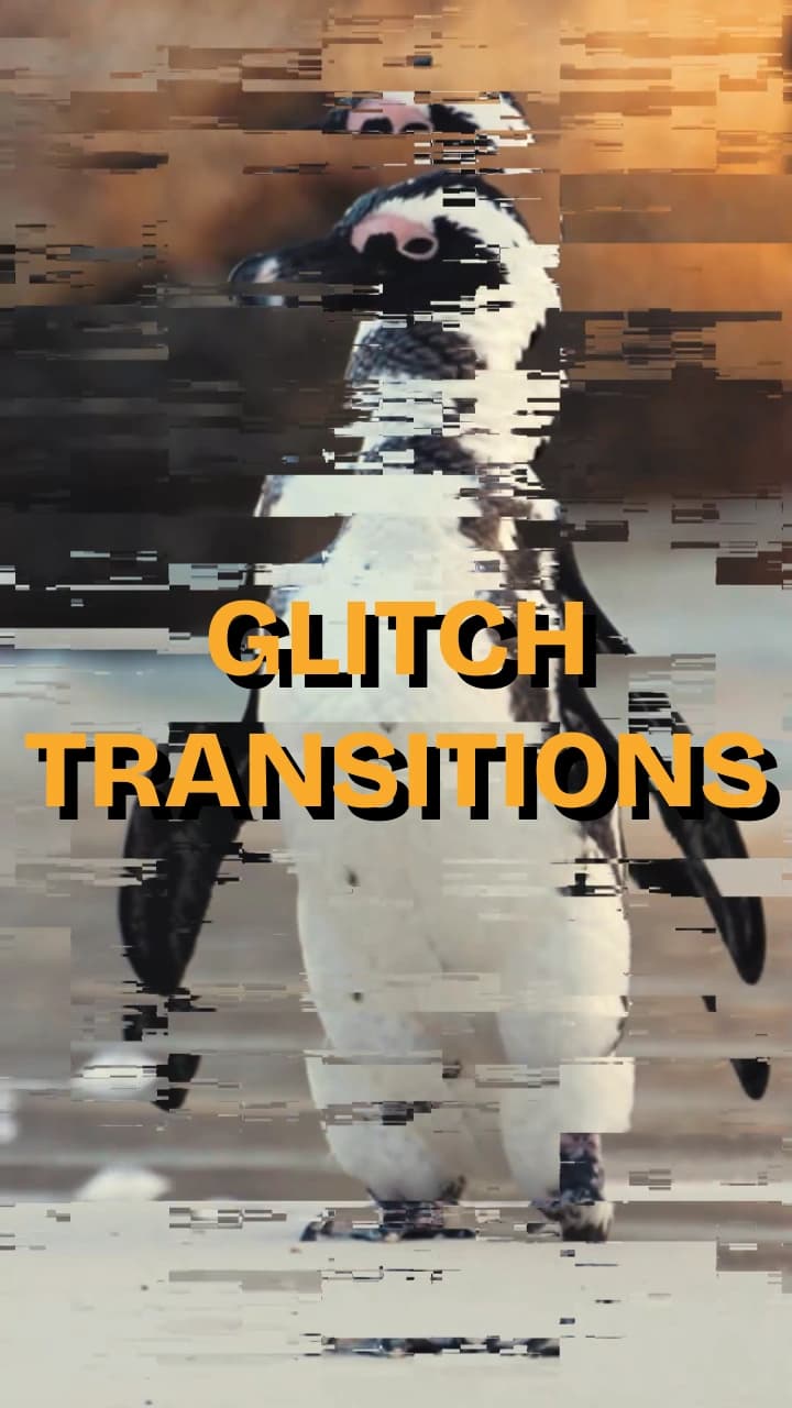 Glitch Transition Vertical Pack