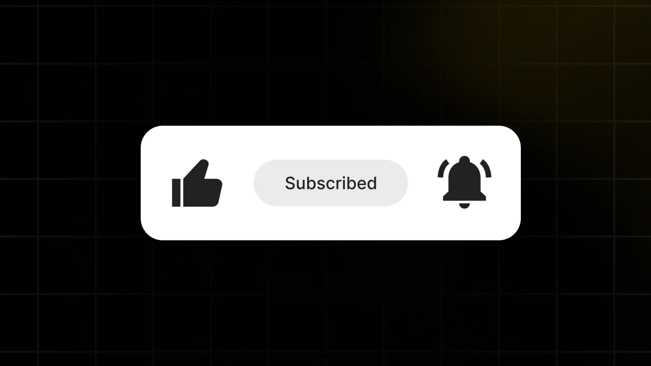 YouTube Like Subscribe and Bell Notification
