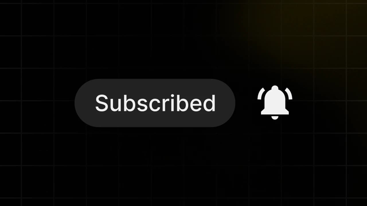 YouTube Subscribe and Bell Notification Overlay