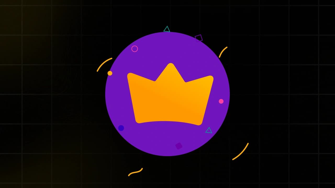 Premium Membership Crown With Burst