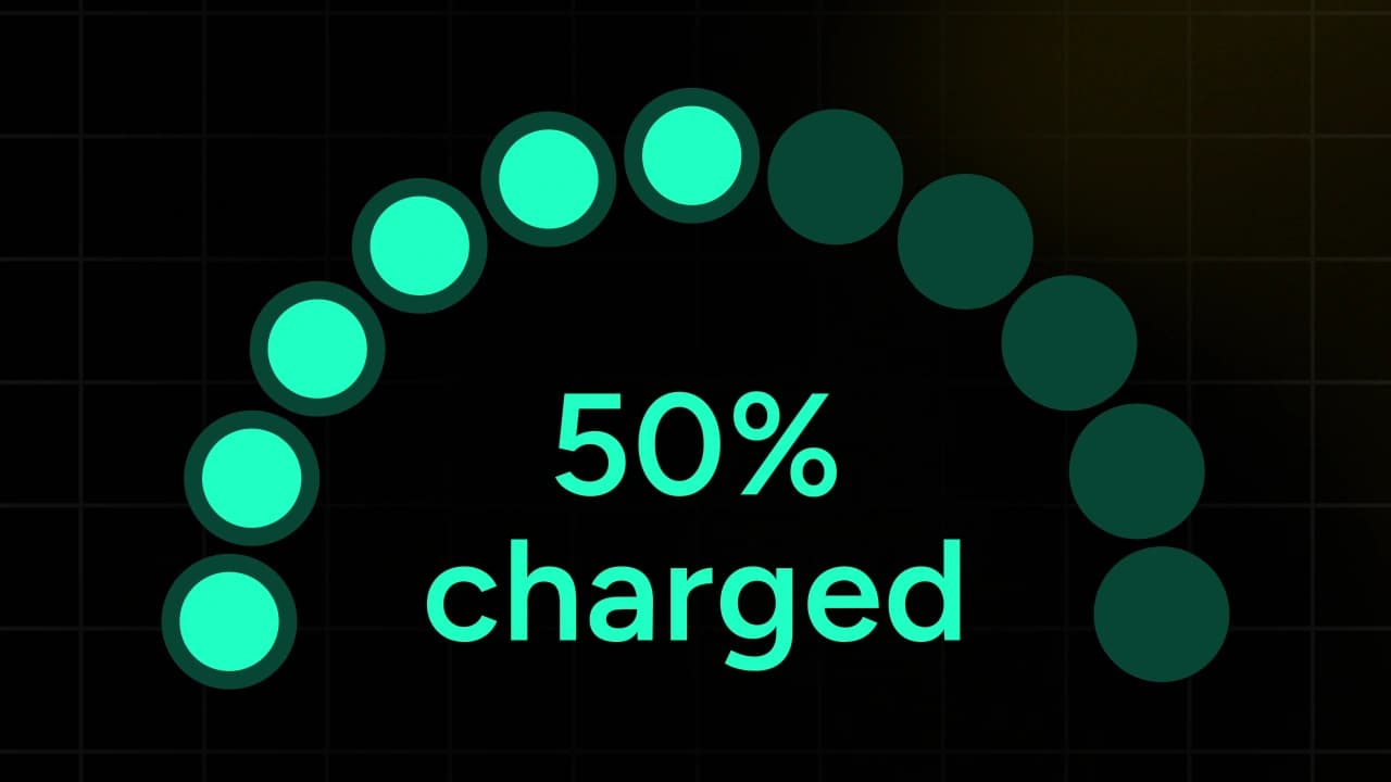 Dots Semi Circle Progress Bar