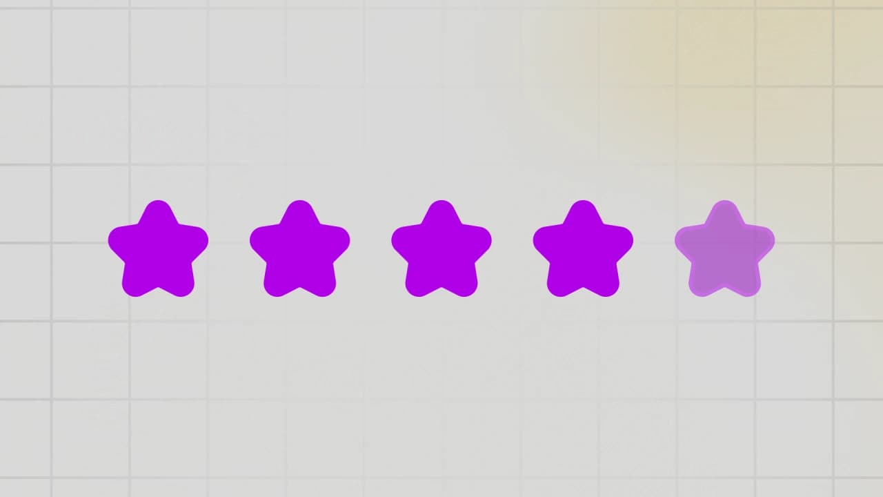 Cartoon Star Rating With Cursor Click