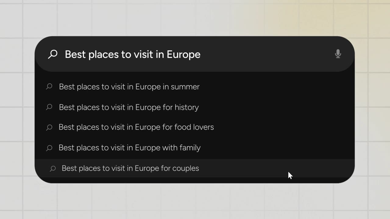 Search Bar with Suggestions