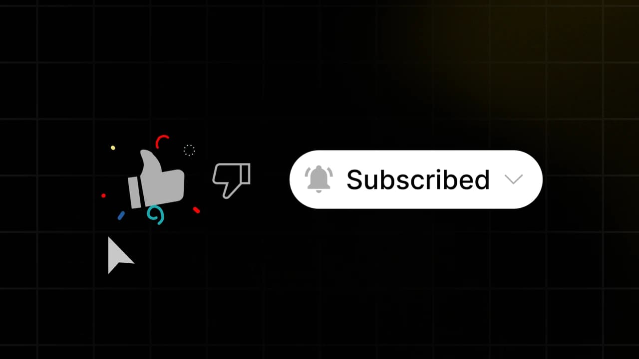 YouTube Like and Subscribe Button Overlay