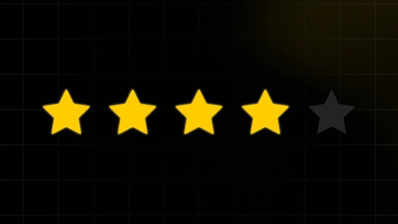Glitter Star Rating With Cursor Click